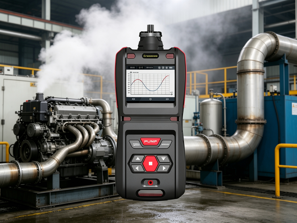 Portable ammonia detector for testing internal combustion engine exhaust